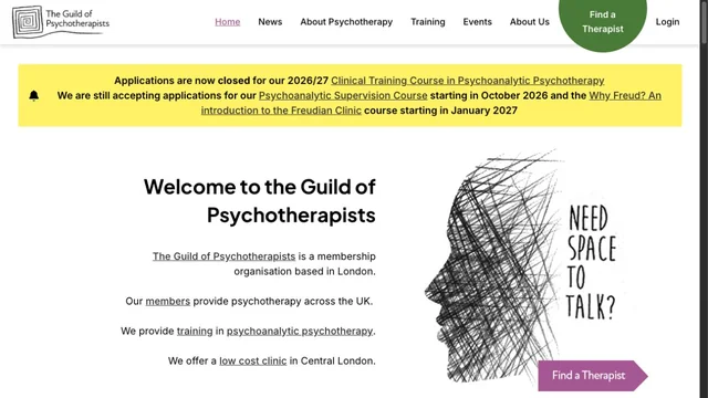 The Guild of Psychotherapists homepage